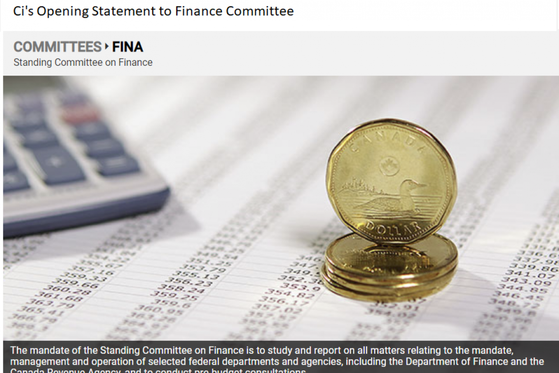 Charity Intelligence Finance Committee statement